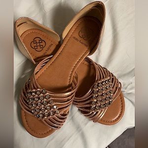Daisy Fuentes Rose Gold Sandals